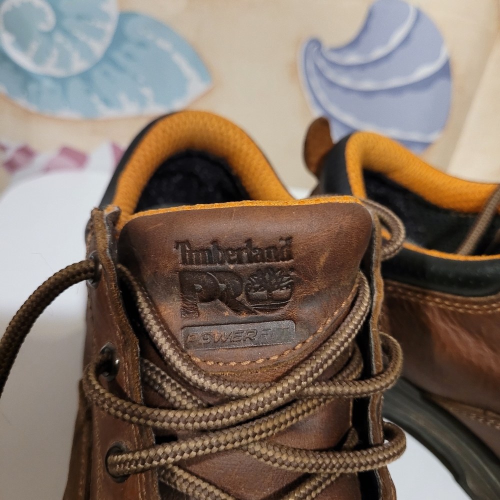 EUC Women's Timberland Pro Titan Toe Brown Boots Size 8.5 - Picture 2 of 11